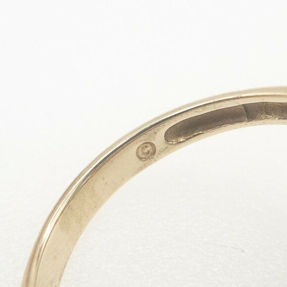 10K Swiss Blue Topaz Ring Size 6 Marked THL Samuel Aaron Bright Blue Estate - Picture 7 of 8